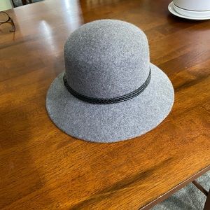 Wool Hat. Grey Bucket Style